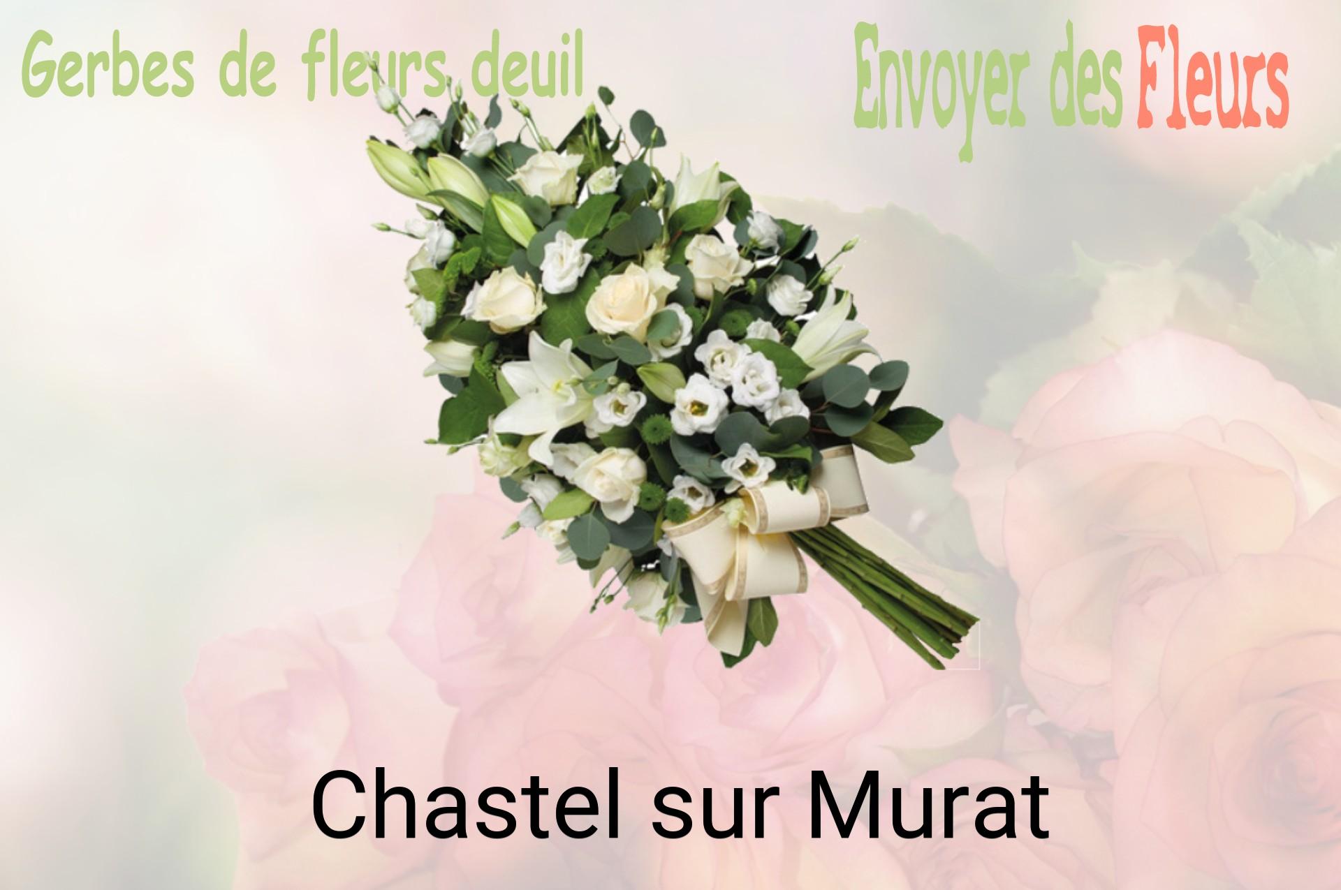Gerbe de fleurs de deuil livrée à Chastel-sur-Murat